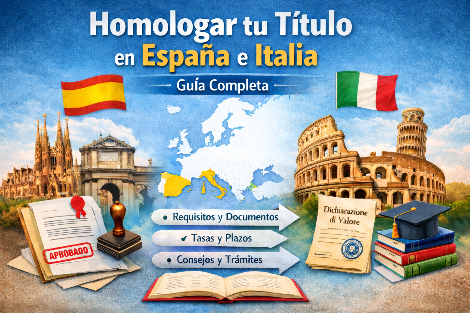 Homologar título España e Italia